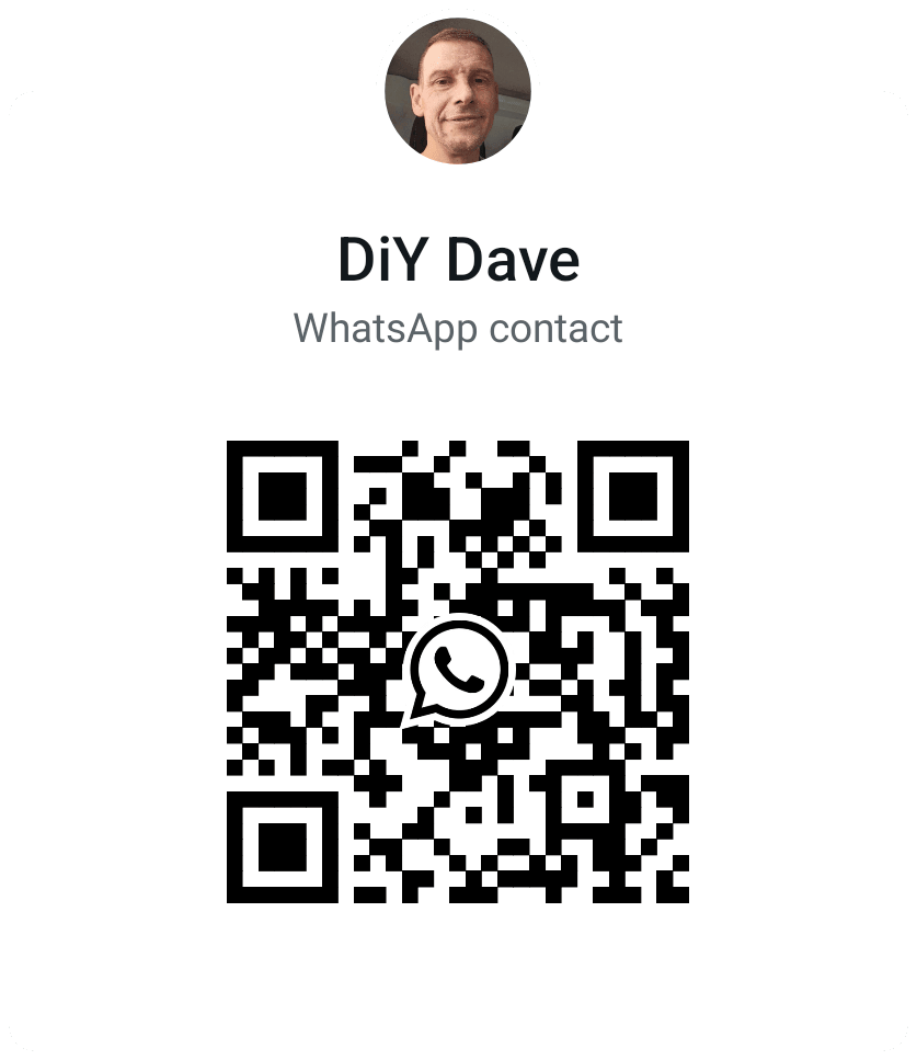 DiY Dave WhatsApp contact QR code
